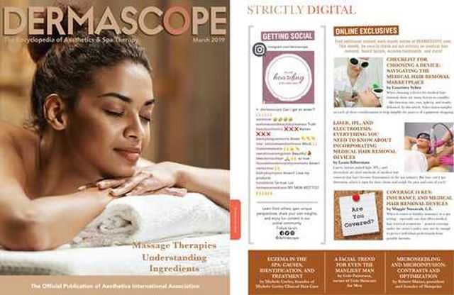 Dermascope magazine February 2019 cover.