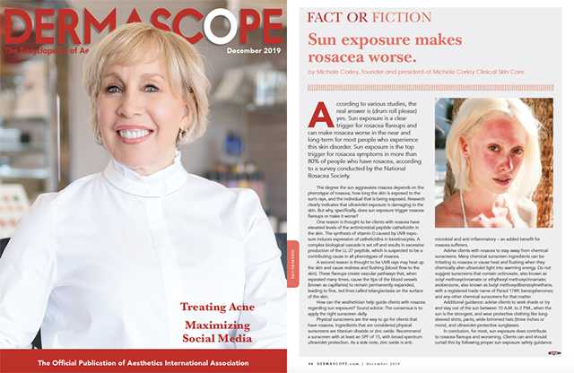 Dermascope magazine November 2019 cover.