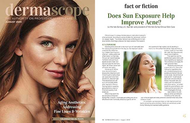 Dermascope magazine August 2020 cover.