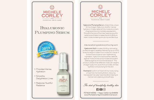 Hyaluronic Plumping Serum marketing card